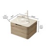 GDFStudio Winfough Modern Bathroom Vanity with Round Basin and Drawer - 3 of 4