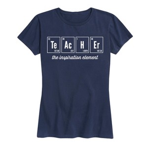Women's Instant Message Teacher Element Short Sleeve Graphic T-Shirt - Navy - 3X - 1 of 4