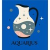 Aquarius Zodiac Pitcher With Water Adult Crew Neck Short Sleeve Tee - 2 of 2