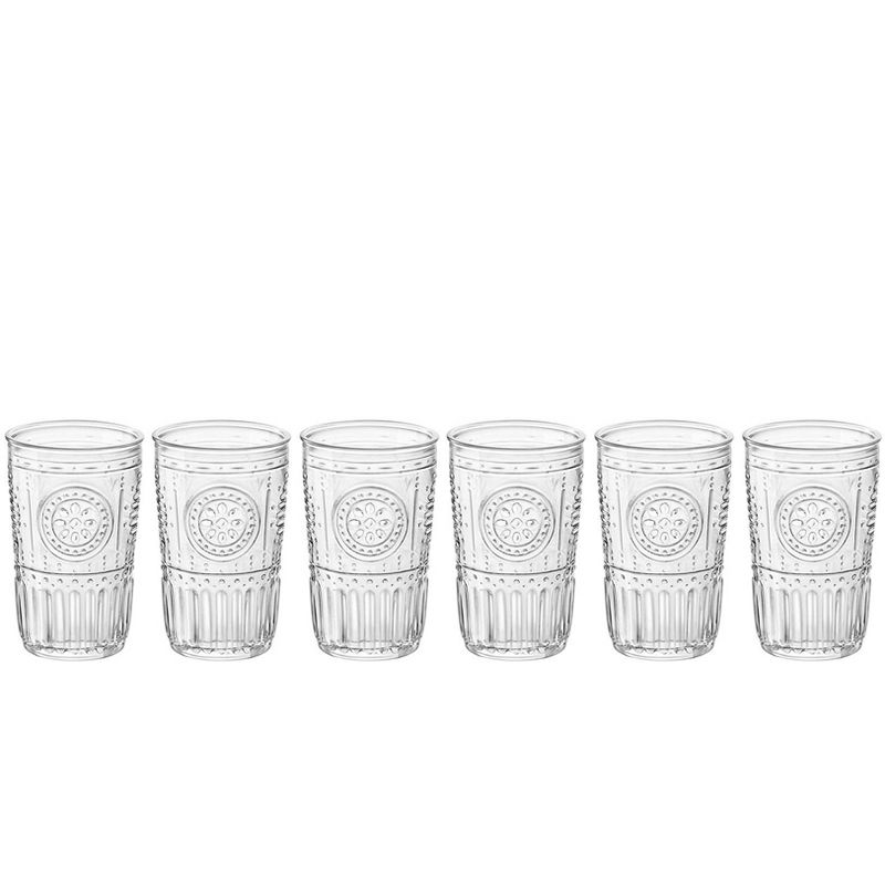 Bormioli Rocco Romantic Cooler 16 Ounce Stackable Drinking Glass, 6-Piece, 1 of 5