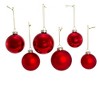 Kurt Adler 60-80MM Shiny and Matte Red Glass Ball Ornaments, 20-Piece Set - 2 of 4