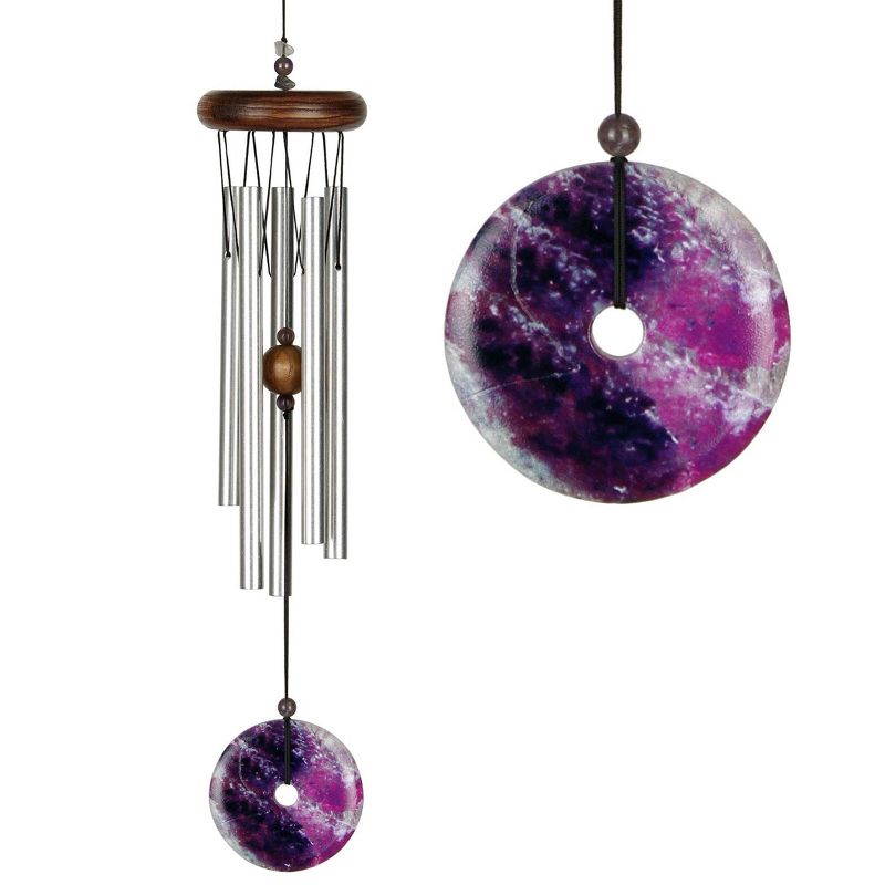 Woodstock Windchimes Woodstock Amethyst Chime Petite, Wind Chimes For Outside, Wind Chimes For Garden, Patio, and Outdoor Décor, 16"L, 3 of 9