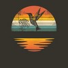 Junior's Design By Humans Hummingbird Vintage Retro Sunset Hummingbirds By JplusFunny T-Shirt - 2 of 3