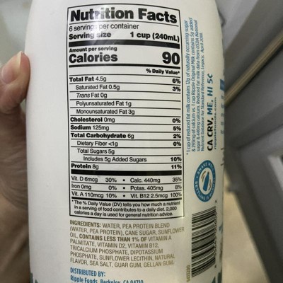 Ripple Dairy-free Original Milk - 48 Fl Oz : Target