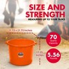 Little Giant Plastic Outdoor Muck Tub Utility Bucket w/ Handles - 2 of 4