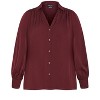 Women's Plus Size Hadlee Shirt - dark cherry | CITY CHIC - 4 of 4