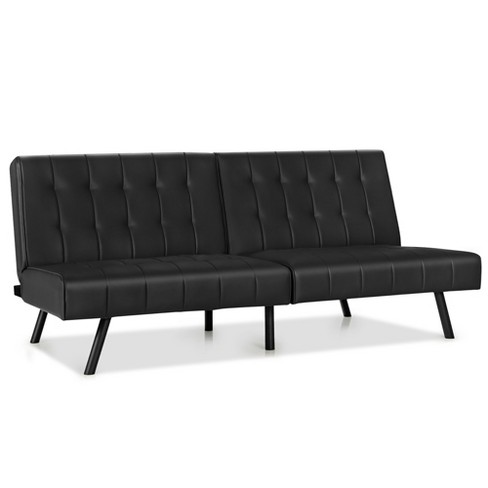 Leather folding deals sofa bed