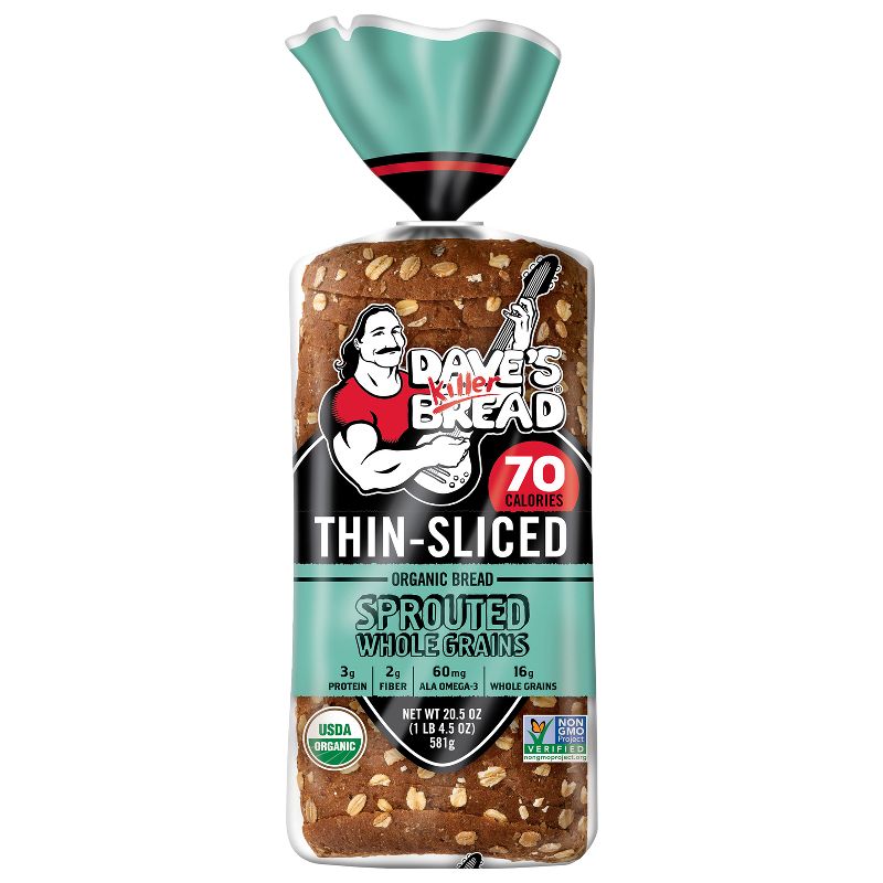 Dave&#39;s Killer Bread Sprouted Whole Grains Thin Sliced Bread - 20.5oz, 1 of 14