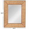 Storied Home Handwoven Rattan Rectangle Wall Mirror - 2 of 4