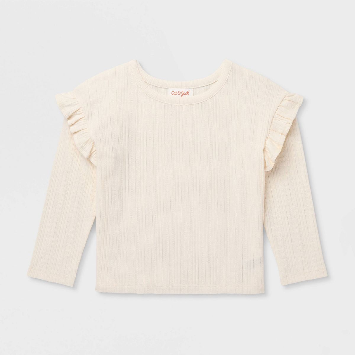 Toddler Girls' Long Sleeve Ruffle T-Shirt - Cat & Jack™ - thumbnail 5