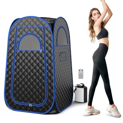 Tangkula Portable Home Sauna Full Body Steam Sauna Tent w/ 3L Steam Generator