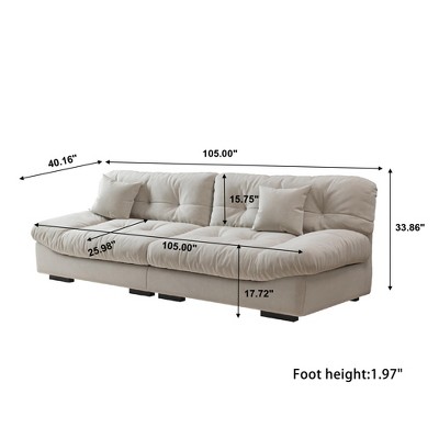 WJShome Cloud Modular Sectional Sofa - Thumbnail 3