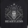 Women's - Disney Villains - Maleficent Heartless Lightweight French Terry Wide Neck Long Sleeve Shirt - 2 of 4