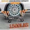 4 Pack Heavy Duty Car Wheel Dolly Set, 6000 LBS Capacity, Wheel Dollies with Lockable Swivel Casters, Tire Skates Vehicle Movers for Auto Shop Garage - 4 of 4