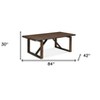 HomeRoots 84" Dark Brown Wood Sled Base Dining Table - 3 of 4