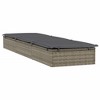 vidaXL Sunbed 1 pc with Cushion Gray 79.1"x21.7"x24.4" Poly Rattan - 4 of 4