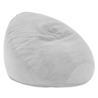 Stylish Grey Velvish Bean Bag: Generously Sized 41x38x29 Inches for Ultimate Comfort