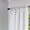 Habitat Cote d'Azure Sheer Rod Pocket Windows or Outdoor Living Space Traditional Style Insulated Curtain Panel 56" x 95" White - 2 of 3