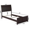 AFI Furnishings Portland Twin Traditional Bed with Matching Footboard and Turbo Charger in Espresso - 4 of 4