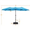 Yaheetech 15ft Twin Patio Parasol Outdoor Umbrella Market with Crank - 3 of 4