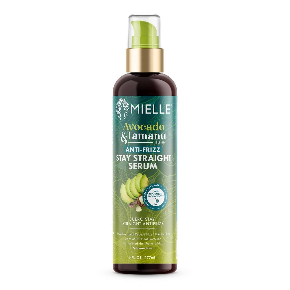 Photos - Hair Styling Product Mielle Organics Avocado & Tamanu Anti-Frizz Stay Straight Serum - 6 fl oz