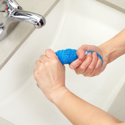 Blue Microfiber Reusable Flat Mop Pads 16.5 in - 10 Pack