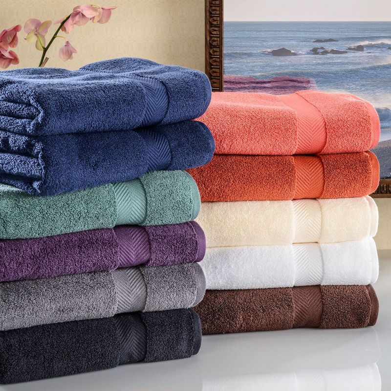 Fast-Drying Zero-Twist Cotton Oversized 2-Piece Bath Towel Set by Blue Nile Mills, 3 of 4