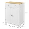 NicBex 2 Drawers & 2 Doors Sideboard Cabinet Modern Kitchen Storage Cabinet with Adjustable Shelf for Kitchen,Living Room,White - 3 of 4