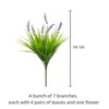 Aoibox 12 Bundles Artificial Plants Outdoor Fake Monkey Grass with Flowers for Pot UV Resistant Plant Decor for Window Garden Patio Hanging Planter - 2 of 4