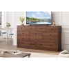 Bedroom Chest of Drawers, 12 Drawers, Wooden Chest of Drawers with Electrical Outlets, 61 Inch - 3 of 4