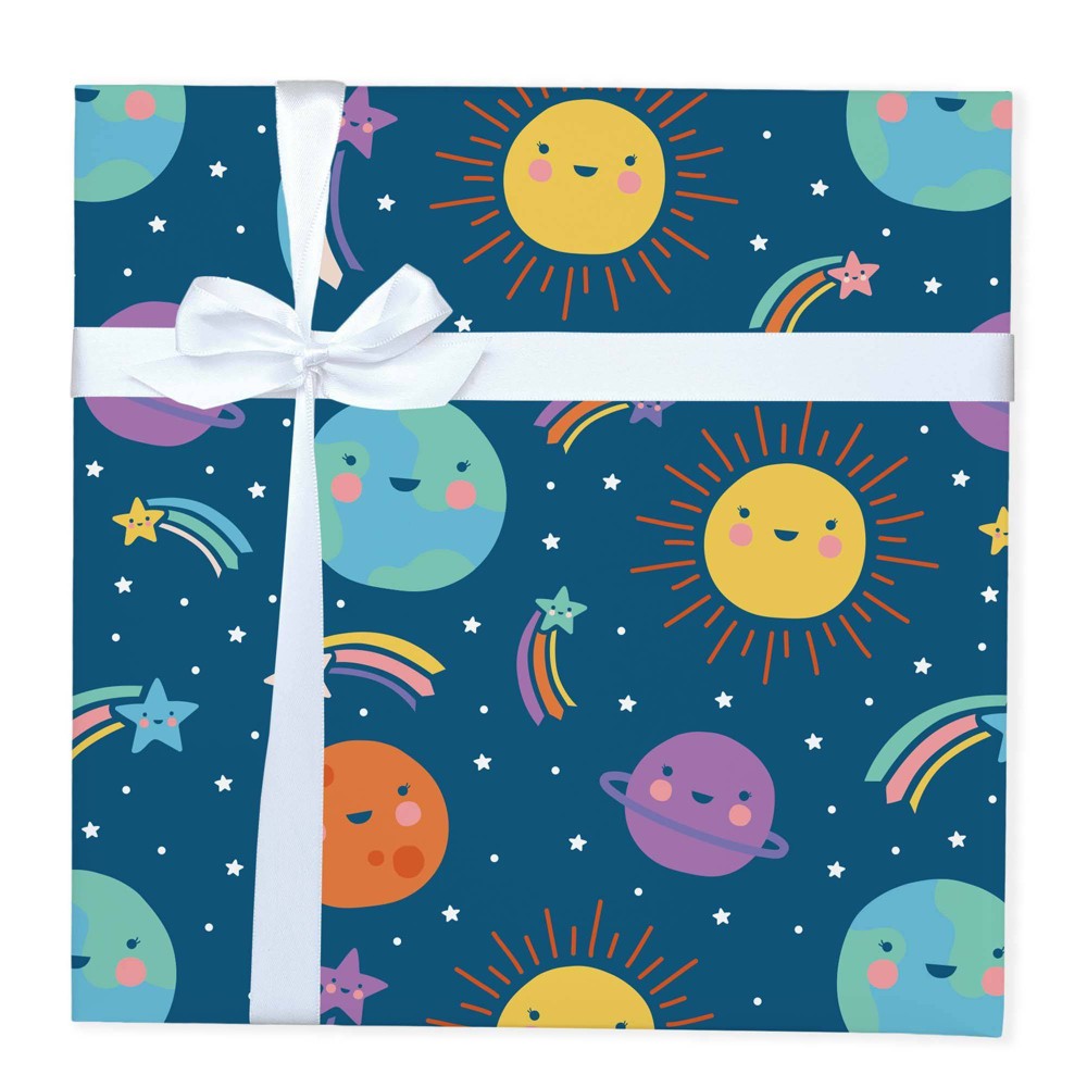 case pack of 6, 30"x96" Standard Gift Wrap Planets - Spritz™