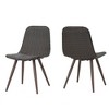 CAVINAS Outdoor Dining Chairs Set of 2,PE Wicker Patio  Dining Chairs with Heat-Transfer Tapered Legs,All-Weather Rattan Style for Garden,Walnut - 4 of 4