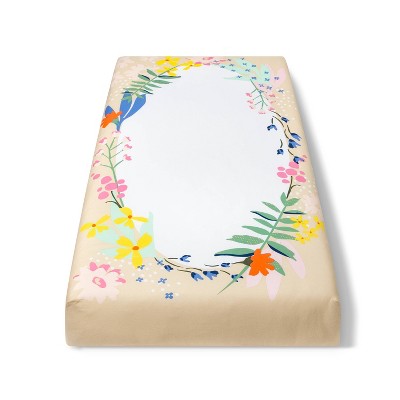 target floral crib sheet