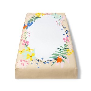 Fitted Crib Sheet Wildflower Wreath - Cloud Island White Floral