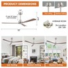 Parrot Uncle 52" Modern Indoor/ Outdoor Ceiling Fan with Remote Control - 4 of 4