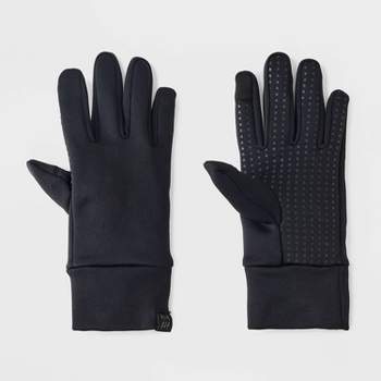 Boys' Solid Onyx Running Gloves - All in Motion™ Black