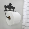 AuldHome Design Farmhouse Cast Iron Toilet Paper Holder; Wall Mount Vintage Decor Style Black TP Hanger - 4 of 4