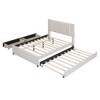 Full Size Upholstered Platform Bed with 2 Drawers and 1 Twin Size Trundle - 4 of 4