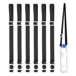 Unique Bargains Hiking Outdoor Adjustable Shoulder Strap with Carrier Ring Water Bottle Lanyards 6 Pcs - 1 of 4