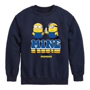 Boys' - Despicable Me Minions - Mine Mine Mine Graphic Long Sleeve Fleece Sweatshirt - 1 of 4