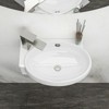 ONWITH 16x11 Inch White Ceramic Rectangle Wall Mount Bathroom Sink with Single Faucet Hole - 2 of 4