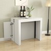 Multifunctional Extendable Dining Table with Built-in Outlet, Hidden Storage and 5 Panels for Meetings, Celebrations or Home-Tanpinhause - 3 of 4