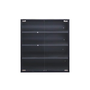 CLIHOME 4 Tiers Shoe Racks with RGB LED Light, Wooden Stackable Shoe Storage Box with Glass Door, Shoe Storage Bin Shoe Display Case - 1 of 4