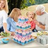 Hachikiko 4-Tier Cupcake Stand with LED Lights, 7-Color Changing Dessert Display Tower for Parties Weddings Events - 3 of 4