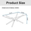 Syemin Rectangle End Table Coffee Table with Tempered Glass Top and Metal Legs for Modern Living Room, Clear, 39.37"*23.62"*16.93" - 2 of 4