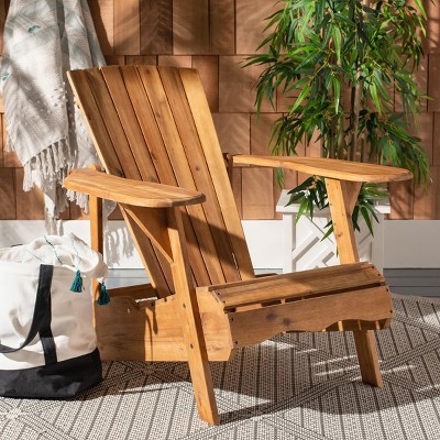 Natural Acacia Wood Adirondack Arm Chair