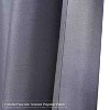 Grey Shimmer Faux Silk Fabric Shower Curtain Chic Sparkle Crystal Design for Bathroom, Grey, 72x72 Inches - 4 of 4