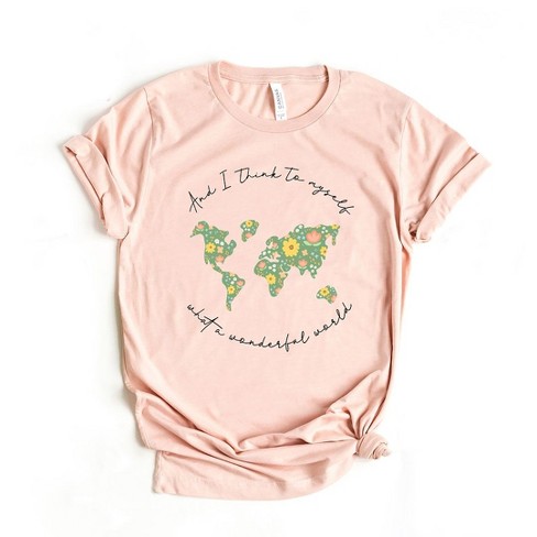 Simply Sage Market Women's What A Wonderful World Short Sleeve Graphic Tee - image 1 of 3