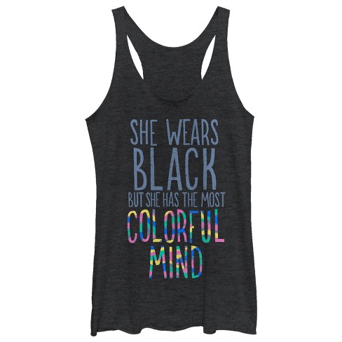 Women's CHIN UP Most Colorful Mind Racerback Tank Top - image 1 of 3