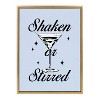 Kate & Laurel All Things Decor 18"x24" Shaken or Stirred Blue Framed Canvas by Alli Standefer Bright Gold - 2 of 4